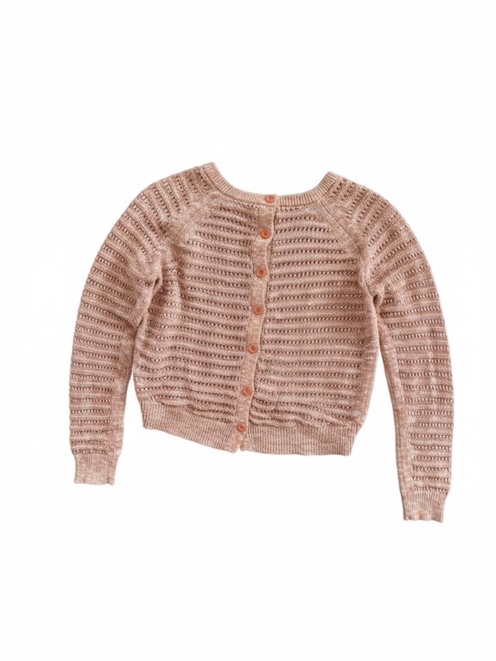 Moth by Anthropologie Pink Knit Sweater Back Button Cottagecore Top Medium - Picture 2 of 9